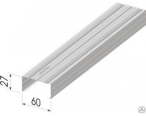 Профиль потолочный стоечный ППС 60х27, 0,4мм (3м)